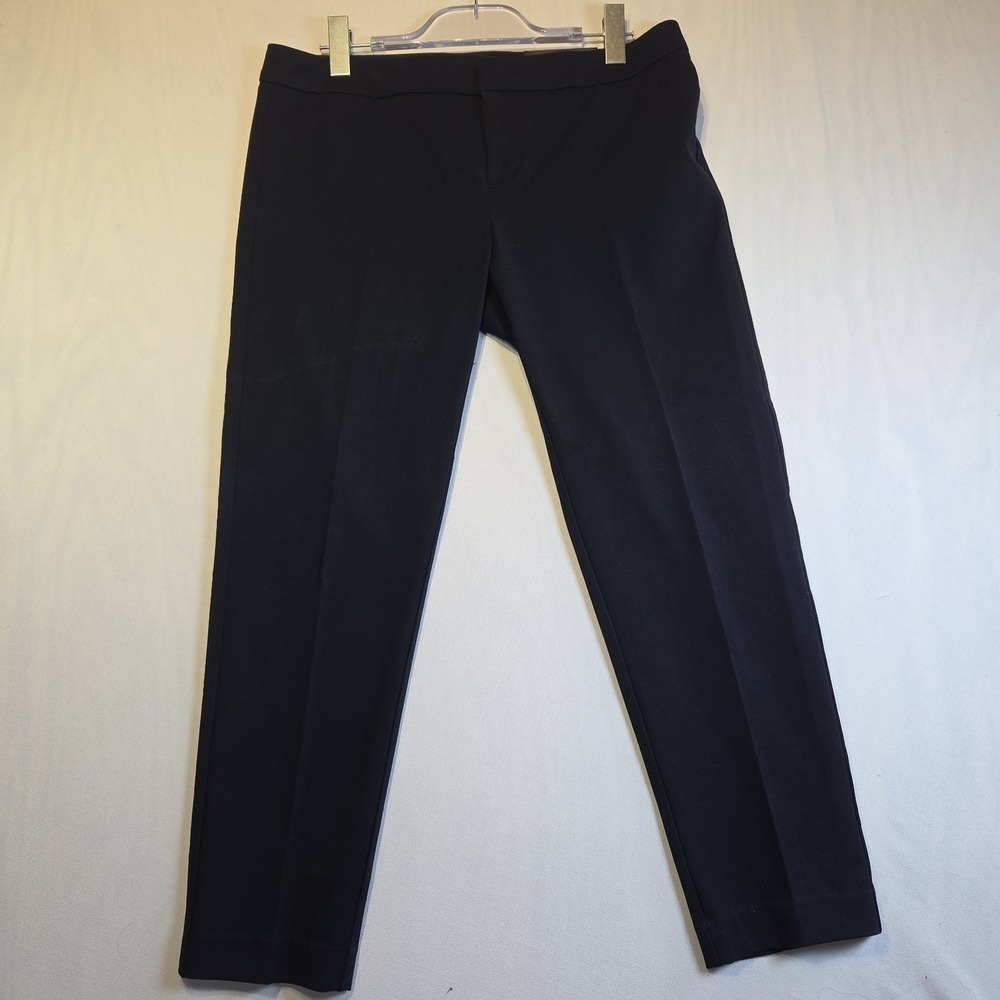 NWT Cynthia Rowley Pia Slim Cropped Pants Womens Size 8‎ Black Stretch Career